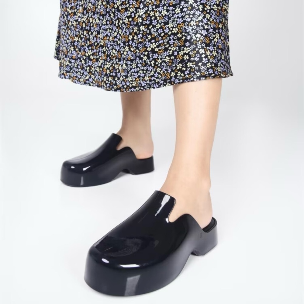 Melissa Black Platform Clogs